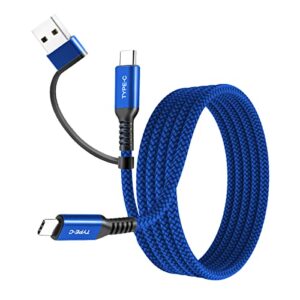 basesailor usb c to usb c 100w cable 10ft with usb adapter,nylon fast charging pd charger cord for macbook pro mac,ipad 10 air 5 4 mini 6,google pixel,steam deck,samsung galaxy note 20,s23 s20 s21 s22