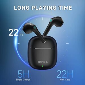 Wireless Earbuds Bluetooth 5.3 Headphones Deep Bass in-Ear Earphones Premium Sound with Mic Wireless Charging Case for iPhone, Samsung, Android Smartphone Laptop Sports