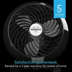 Vornado 460 Small Whole Room Air Circulator Fan with 3 Speeds, 460-Small, Black