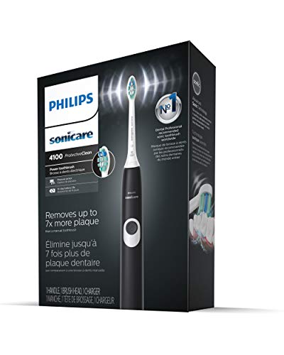 Philips Sonicare ProtectiveClean 4100 Rechargeable Electric Power Toothbrush, Black, HX6810/50