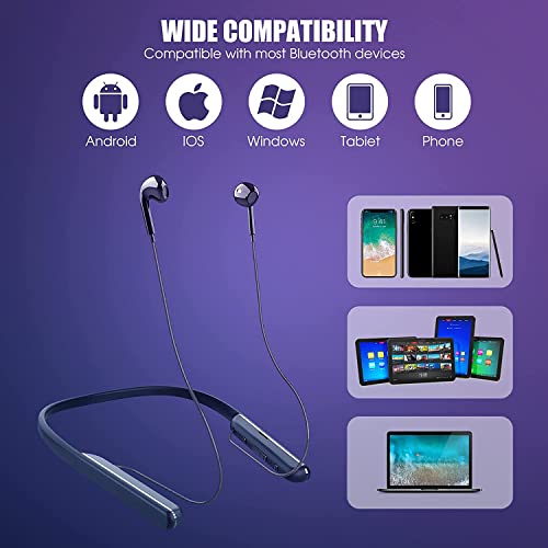 RYNDAO Wireless Earbuds Bluetooth Headphones 100hrs Play Back Sport Earphones Over-Ear Buds with Earhooks Built-in Mic Bluetooth 5.0Headset for Workout Running, for iPhone/Samsung/iOS/Android