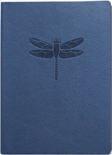 Blue Embossed Dragonfly Faux Leather Journal - Lined