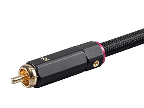 Monoprice Onix Series Digital Coaxial Audio/Video RCA Subwoofer CL2 Rated Cable, RG-6/U 75-ohm 12ft Black