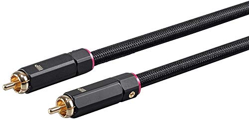 Monoprice Onix Series Digital Coaxial Audio/Video RCA Subwoofer CL2 Rated Cable, RG-6/U 75-ohm 12ft Black