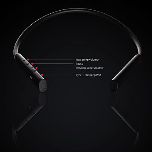 MOEEN Neckband Bluetooth Headphones V5.0 Wireless Headset Sport Earbuds w/Mic Cordless Noise Canceling Earphones 12Hrs Playtime for Gym Running