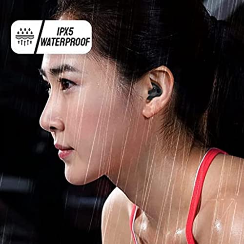 kejinzi Invisible Sleep Wireless Earphone Ipx5 Waterproof, True Wireless Earbuds Sense-Free to Wear Bluetooth 5.3 Headphones Touch Control, Earbuds Wireless Bluetooth for Sport (Black)