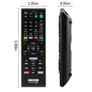 New RMT-B119A Remote Compatible with Sony Blu-Ray Disc DVD Player BDP-BX59 BDP-S390 BDP-S590 BDP-BX110 BDP-S1100 BDP-S3100 BDP-BX310 BDP-BX510 BDP-S580 DP-BX510 BDP-BX59 BDP-BX39