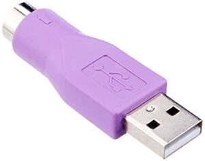 startech.com replacement ps/2 keyboard to usb adapter – f/m – keyboard adapter – ps/2 (f) to usb (m) – gc46mfkey, purple