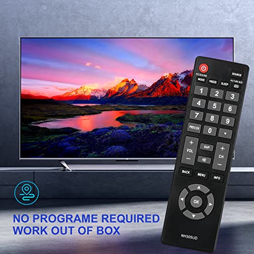 NH305UD Universal Remote Control for All Emerson TV LF501EM4F LF501EM5 LF501EM5F LF501EM6F