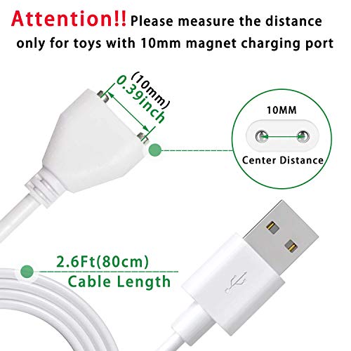 Magnetic USB DC Charger Cable Replacement Charging Cord 2Pack-(10MM/0.39Inch)