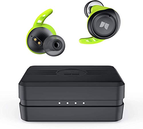 Monster Champion True Wireless Earbuds, Bluetooth 5.0 IPX8 Waterproof Sports Headphones with aptX Deep Bass, CVC 8.0 Noise Cancellation, Type C Quick Charge, 100Hrs Charging Case