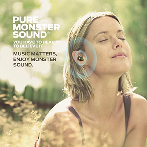 Monster Champion True Wireless Earbuds, Bluetooth 5.0 IPX8 Waterproof Sports Headphones with aptX Deep Bass, CVC 8.0 Noise Cancellation, Type C Quick Charge, 100Hrs Charging Case