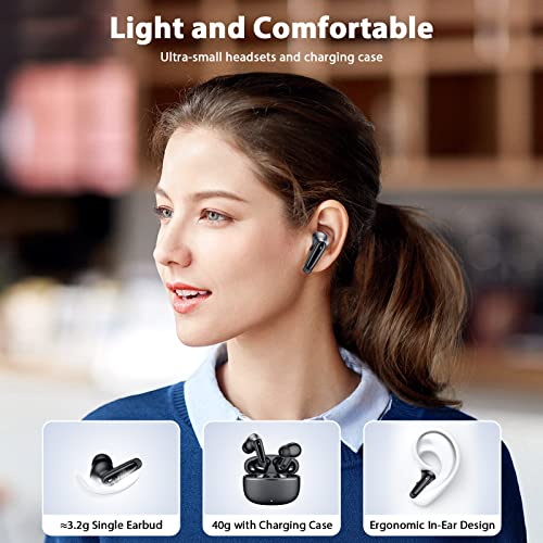 COOYA Wireless Earbuds Bluetooth 5.2 Headphones for Samsung S23 Ultra S22 A14 A53 Gaming Headsets Dual Mic Dynamic Drivers 36H Playtime ENC Stereo Earphones for iPhone 14 Pro Max 13 Pixel 7 OnePlus 11