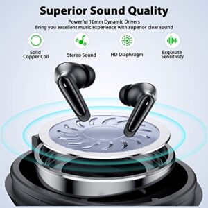 COOYA Wireless Earbuds Bluetooth 5.2 Headphones for Samsung S23 Ultra S22 A14 A53 Gaming Headsets Dual Mic Dynamic Drivers 36H Playtime ENC Stereo Earphones for iPhone 14 Pro Max 13 Pixel 7 OnePlus 11