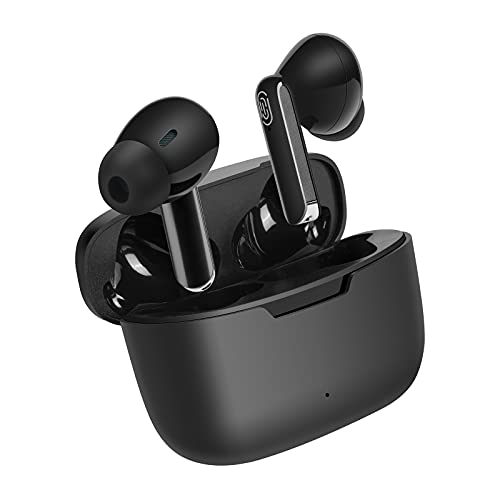 Hksany Wireless Earbuds Bluetooth 5.0 Headphones Noise Canceling Ear Buds Earphone with Charging Case 3D Stereo Auto Pairing Black