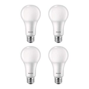 philips led 556928 3-way a21 flicker-free light bulb with eyecomfort technology: 1600-800-450-lumen, 2700k, 14-8-5 (100-60-40-watt equivalent), e26 base, soft white, 4-pack, title 20 compliant