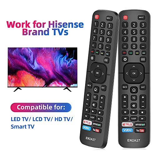 Gvirtue EN2A27 Universal Remote Control for Hisense TV Remote LED ULED LCD UHD HDTV 4K Android Smart TV with Netflix, Amazon, Vudu, You Tube Button