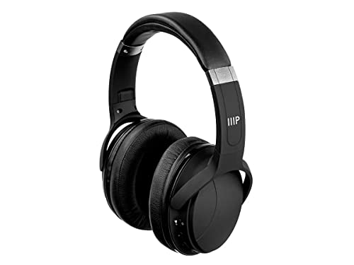 Monoprice BT-250ANC Bluetooth Wireless Over Ear Headphones with Active Noise Cancelling (ANC) Lightweight and Comfortable, 2‑Hour Charge Time