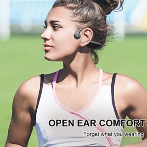 Bone Conduction Headphones - Bluetooth Comfortable Wireless Open Ear Headphones with Microphone - Sweatproof Running Headphones - Workout Bone Conducting Earphones Headset for Sports Gym Exercise