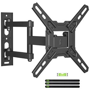 usx mount full motion tv wall mount for most 13-42 inch tv monitor, wall mount tv monitor bracket with articulating swivel tilt extension, hold tv up to 55lbs, max vesa 200x200mm