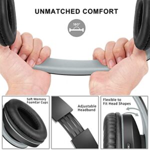 2 Items,1 Black Red Zihnic Over-Ear Wireless Headset Bundle with 1 Black Gray Zihnic Foldable Wireless Headset