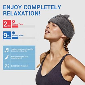 Yontune Sleep Headphones Headband Wireless Music Cozy Sport for Travel Sleeping Workout Unique Gifts