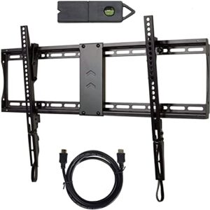 videosecu mounts tilt tv wall mount bracket for most 23″- 85″ lcd uhd led plasma tv with 75x75 100×100 400×400 684×400 700x400mm, with magnetic stud finder and hdmi cable mf609b bxm