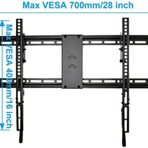 VideoSecu Mounts Tilt TV Wall Mount Bracket for Most 23"- 85" LCD UHD LED Plasma TV with 75X75 100x100 400x400 684x400 700x400mm, with Magnetic Stud Finder and HDMI Cable MF609B BXM