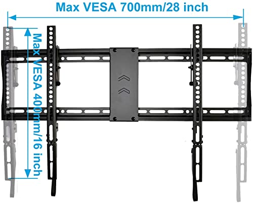 VideoSecu Mounts Tilt TV Wall Mount Bracket for Most 23"- 85" LCD UHD LED Plasma TV with 75X75 100x100 400x400 684x400 700x400mm, with Magnetic Stud Finder and HDMI Cable MF609B BXM