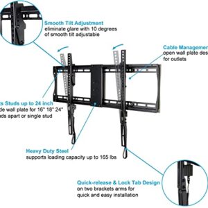 VideoSecu Mounts Tilt TV Wall Mount Bracket for Most 23"- 85" LCD UHD LED Plasma TV with 75X75 100x100 400x400 684x400 700x400mm, with Magnetic Stud Finder and HDMI Cable MF609B BXM