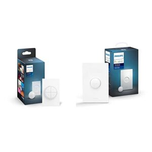 philips hue 578807 tap dial switch, 1-pack, white & smart button for hue smart lights, smart light control, (hue hub required)