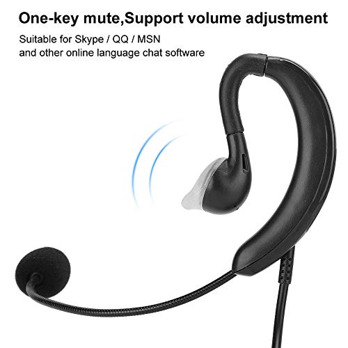 Ear-Hook Headset,USB Headphone Computer Notebook Accessory,Bluetooth Sport Earphone Single Ear-Hook Headset Invisible Earpiece with Mic for Skype/QQ/MSN