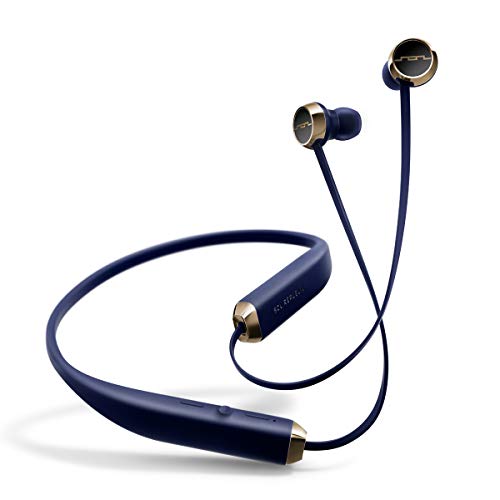 Sol Republic Shadow Bluetooth Wireless Noise Cancelling Neckband Headphones, Navy/Gold