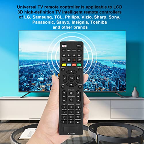 2 PCS Universal IR TV Remote Control for TCL, LG, Hisense,Samsung, Philips, Vizio, Sharp, Sony, Panasonic, Sanyo, Insignia, Toshiba and Other Brands Smart TV with Netflix 3D Shortcut Buttons No Voice