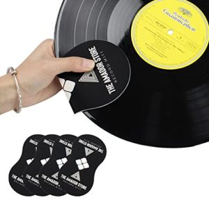 the amador store vinyl record cleaner and handler mitt-anti static record buttler to avoid dirty fingers touch-lps cleaning accessories-microfiber material for safe secure record player cleaning