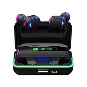 e10 true wireless earbuds bluetooth 5.3 headphones touch control with wireless mobile power earbuds headphones charging case ipx4 waterproof stereo earphones in-ear built-in mic headset