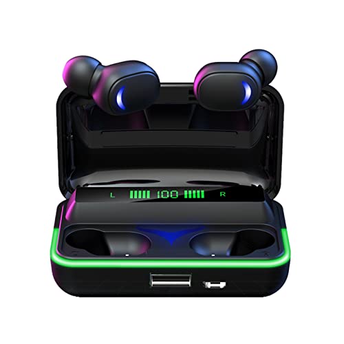 E10 True Wireless Earbuds Bluetooth 5.3 Headphones Touch Control with Wireless Mobile Power Earbuds Headphones Charging Case IPX4 Waterproof Stereo Earphones in-Ear Built-in Mic Headset