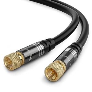 bluerigger rg6 digital coaxial audio video cable (10ft, male f type connector, triple shielded) – coax cable for hdtv, catv, dvb-t2/c/s, cable modem, radio, satellite receivers