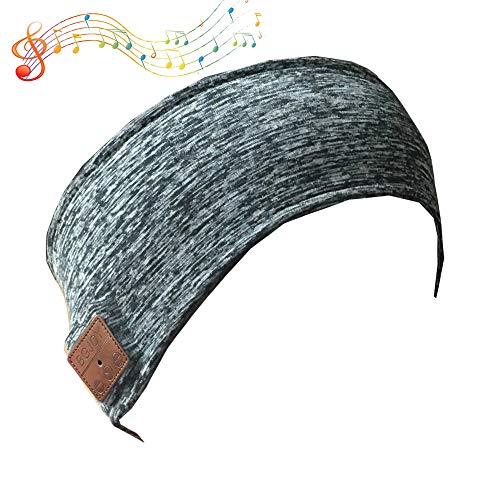 BGJOY Music Headband Running Headphones Sport Sweatband with Wireless Headphone Headset Speaker Mic Handsfree Music Call Sport Headbands Earphones Headsets for Workout Yoga Sleeping