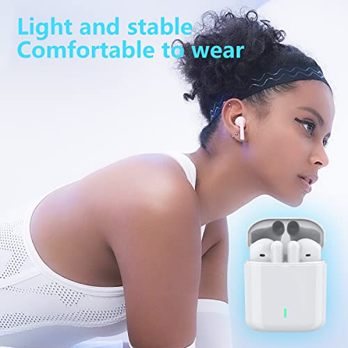 PEFONE Wireless Earbuds, in-Ear Bluetooth 5.3 Headphones ENC Noise Cancelling Earphones, Built-in Mic, Touch Control, USB Charging Case