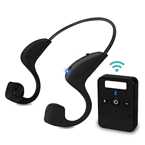 Hearing Device Assist Conversation Enhancing Hearing Impaired Wireless Listening Headset Headphones for The Eldeyly Senior Hard of Hearing Problems to Watching TV with Sound Pick-up Transmitter