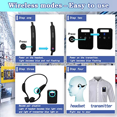 Hearing Device Assist Conversation Enhancing Hearing Impaired Wireless Listening Headset Headphones for The Eldeyly Senior Hard of Hearing Problems to Watching TV with Sound Pick-up Transmitter