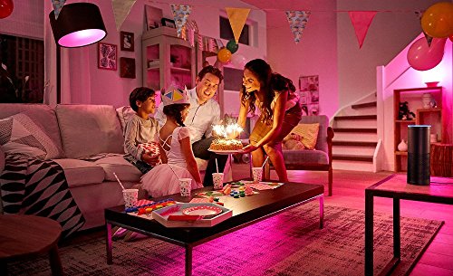 Philips Hue White and Color Ambiance Starter Kit (Older Model, 3 A19 Bulbs and 1 Bridge, Compatible with Amazon Alexa, Apple HomeKit and Google Assistant)