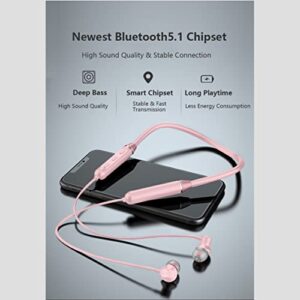ELEVENSES Bluetooth Headphones v5.1 Magnetic Neckband Earbuds with Microphone Auto Pairing 20H Playtime HD Sound Stereo Bass Sweatproof