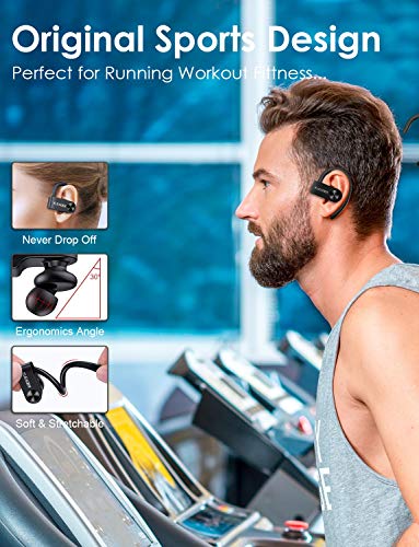 XLEADER Sports Wireless Earbuds Sport3 Pro Bluetooth in-Ear Headphones with LED Display Charging Case 48H Playtime IPX7 Waterproof Deep Bass Mic for Running Workout Gym