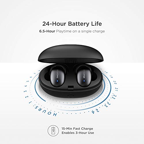 1MORE Stylish True Wireless Earbuds, Bluetooth 5.0, 24-Hour Playtime, Stereo In-Ear Headphones with Charging Case, Built-in Microphone, Alternate Pairing Mode