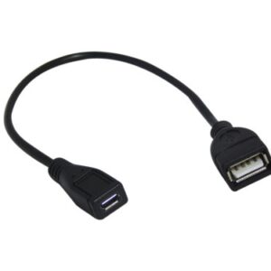 YCS Basics 9 Inch USB 2.0 A Female to Micro B Female Extension Cable