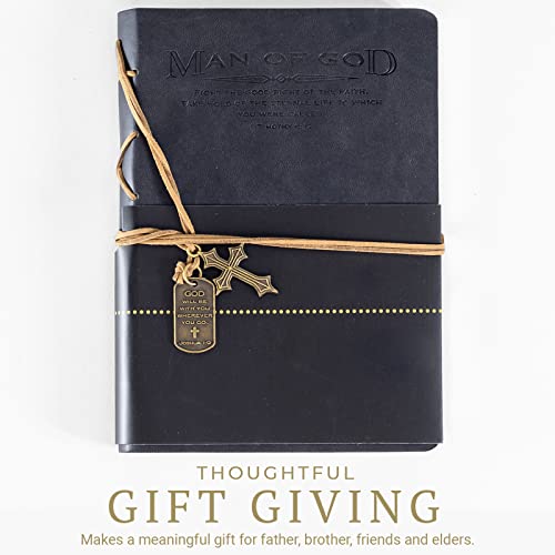 Divinity Boutique Journal, Man of God with Black Cross Charm (22880), Cross Black