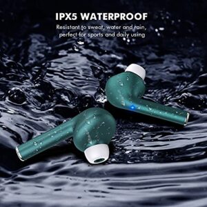 Wireless Earbuds, ENC Noise Cancelling Headphones IPX5 Waterproof Earphones Bluetooth 5.1 Headset With Charging Case Bulit-in Mic Touch Control Stereo In-Ear 30H for iPhone Apple Android Workout Sport