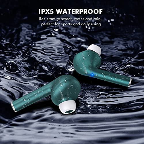 Wireless Earbuds, ENC Noise Cancelling Headphones IPX5 Waterproof Earphones Bluetooth 5.1 Headset With Charging Case Bulit-in Mic Touch Control Stereo In-Ear 30H for iPhone Apple Android Workout Sport